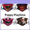 Хлопковая маска для лица на Хэллоуин Poppy Playtime Huggy Wuggys для взрослых, регулируемая, дышащая
