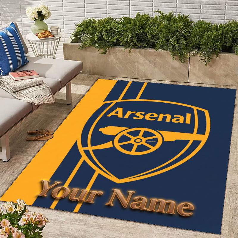 A-Arsenal Design Area Rug Personalized Name- Non-Slip, Soft & Cozy Floor Mat for Living Room, Office - Indoor/Outdoor Carpet