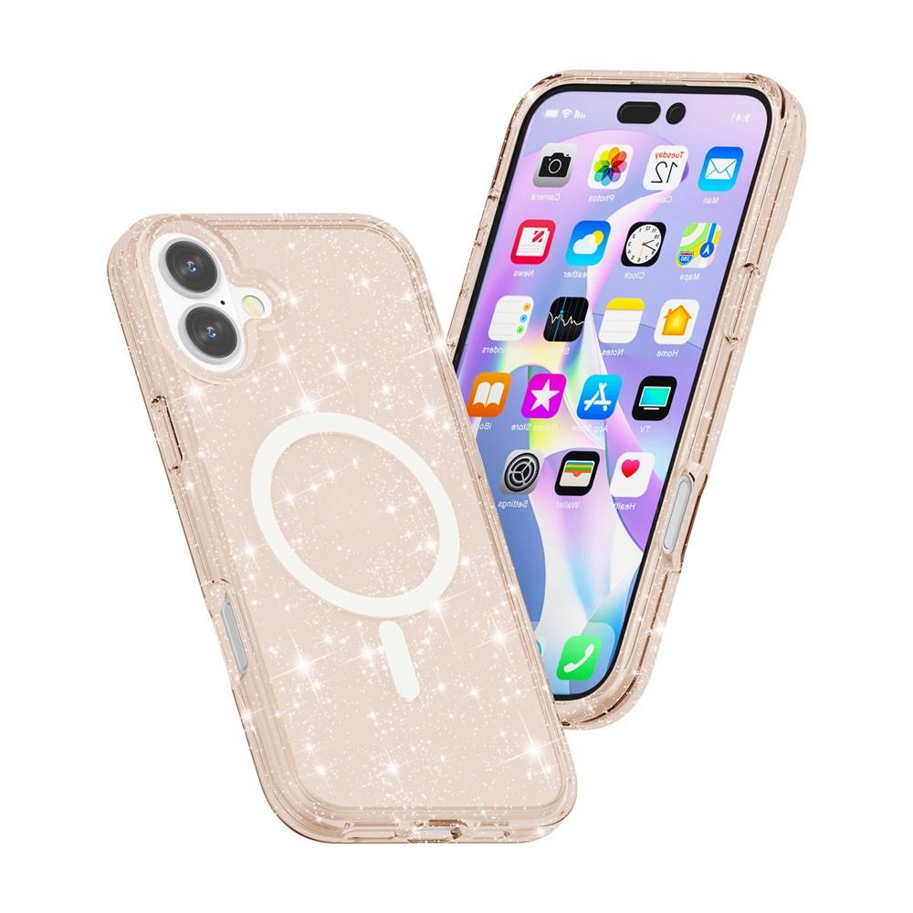 iPhone 17 Case, MagSafe-Resistant, Glitter, Translucent Gold
