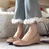 Gentle Nude Inner Height Increase Ballet Women's Shoes New Flat-bottomed Temperament Light Mouth Commuting Soft-soled Single Shoes