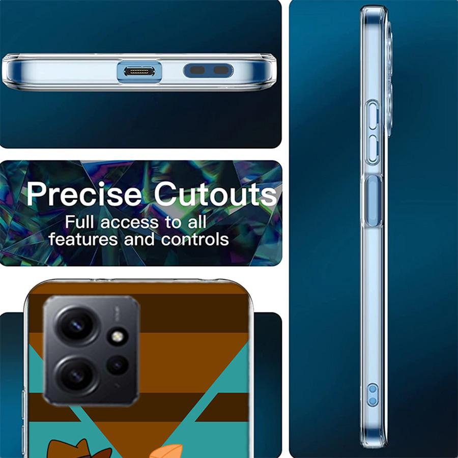 Cartoon Perry The Platypus Phone Case For Redmi 12 13C 12C 15C 9 10 10C Note 13 Pro Plus 14 15 Pro 9T 9C 9A TPU Soft Cover Clear