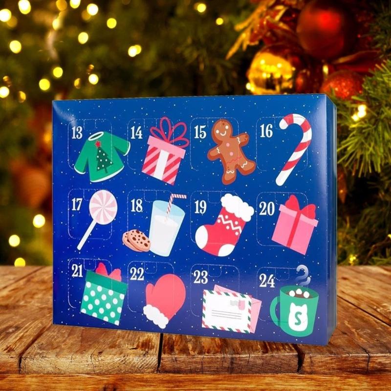 Рождественский календарь обратного отсчета 24 дня Сюрприз Игрушка Праздничный подарочный набор для детей Фестиваль Рождественский подарок