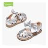Snafei Girls' Sandals Silver Children's Princess Shoes 2026 Summer New Style Little Princess Fashion Soft Bottom Beach Shoes