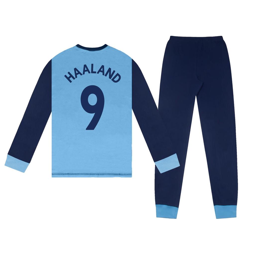 Manchester City FC Boys Erling Haaland 9 Long Pyjama Set