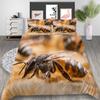 Bee Butterfly 3D Digital Printing Polyester Quilt Cover Pillowcase Two or Three-piece Set