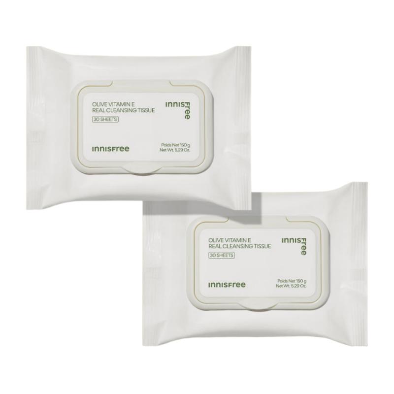 Innisfree Olive Vitamin E Real Cleansing Tissue 30 Sheets × 2