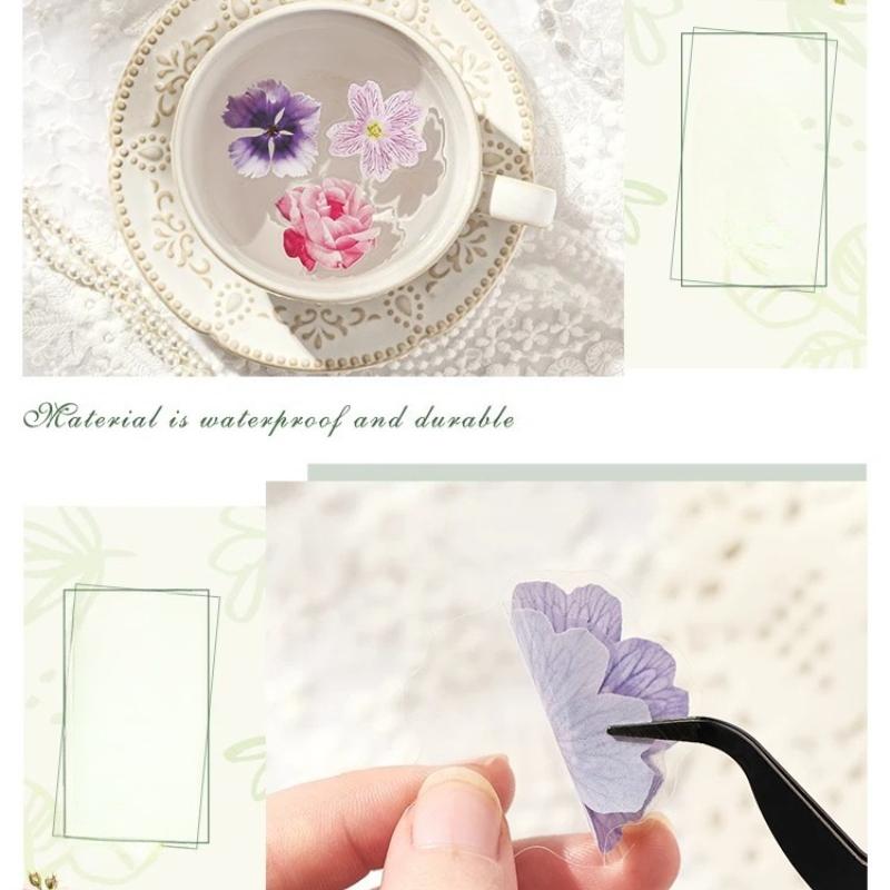 60 шт./упак. Наклейки с растительными цветочными кластерами, креативные канцелярские товары для джанк-журнала, декоративные наклейки для DIY, скрапбукинга, школьные принадлежности