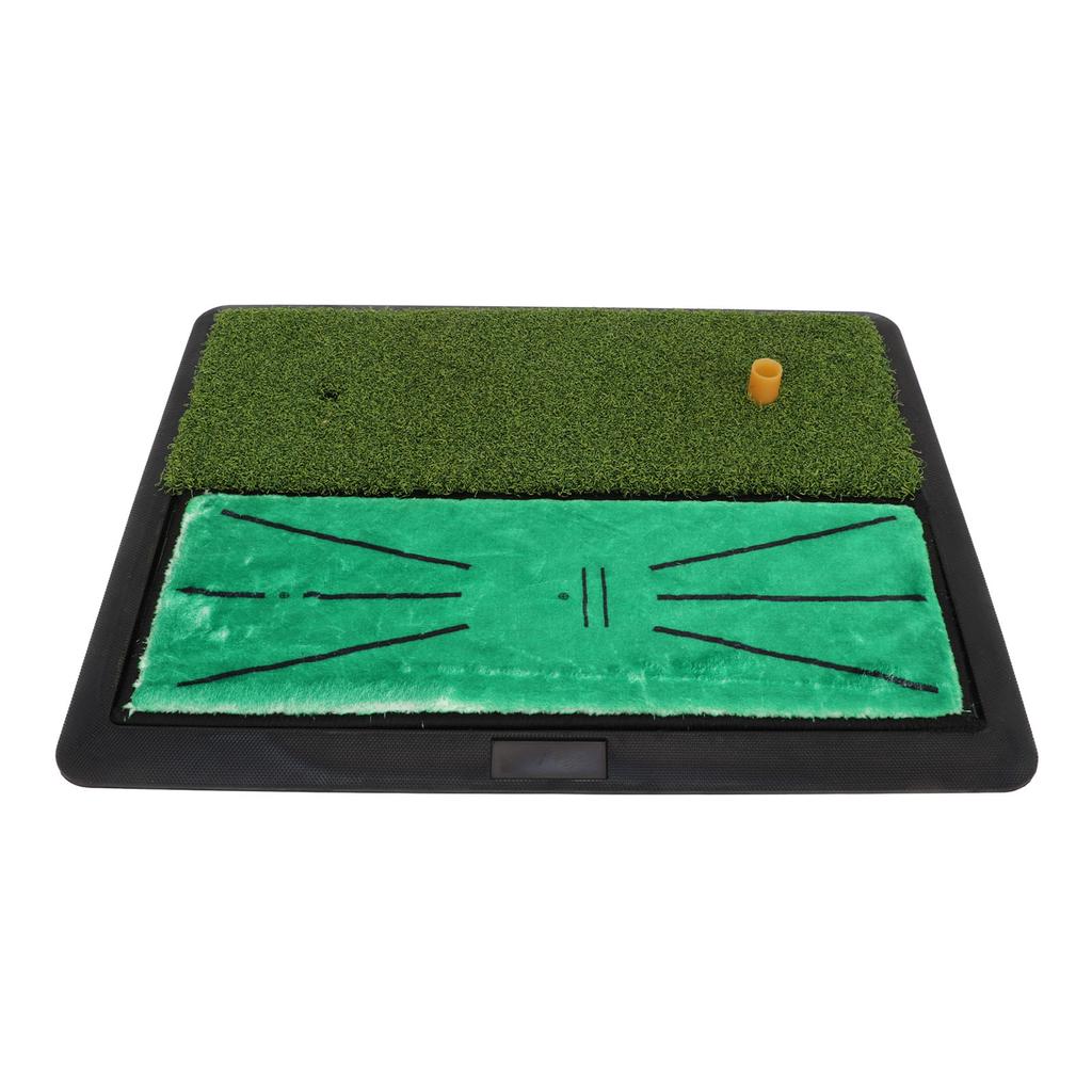 2 в 1 коврик для гольфа, противоскользящий, двойной, ударный коврик для гольфа, бархат, 10 мм, инженерная трава