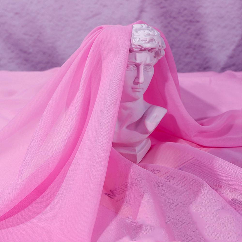 150x50cm Soft Chiffon Fabric Sheer Polyester Cloth for DIY Sewing Summer Dress Skirt Lining Craft Supplies Table and Chair Decor