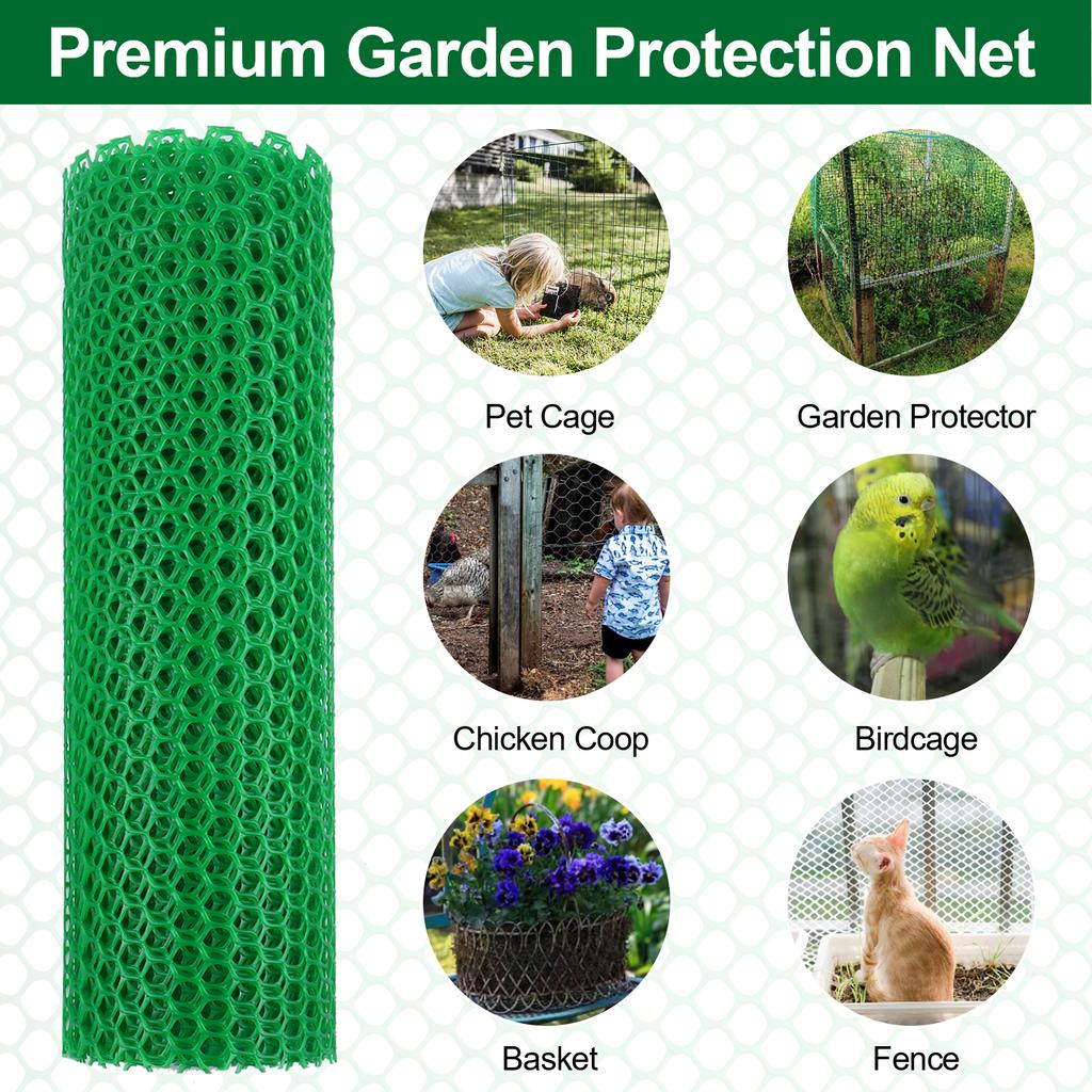 Рулон сетки для забора из куриной сетки 40 см x 5 м, зеленая садовая сетка, пластиковая сетка для забора, сетка для разведения птицы, для сада, балкона