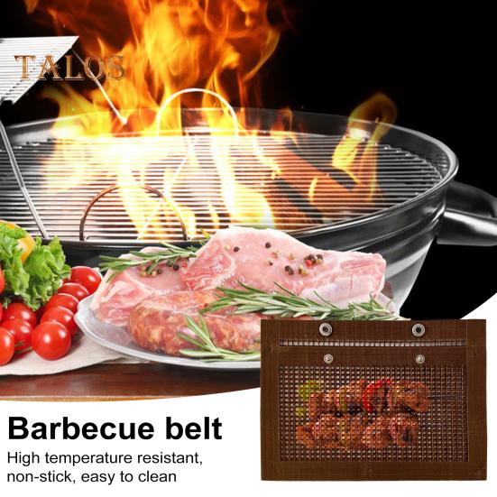 Сетчатый мешок для гриля BBQ Многоразовые антипригарные мешки для гриля для мяса, овощей, морепродуктов, пиццы Термостойкие мешочки для овощей и гриля BBQ