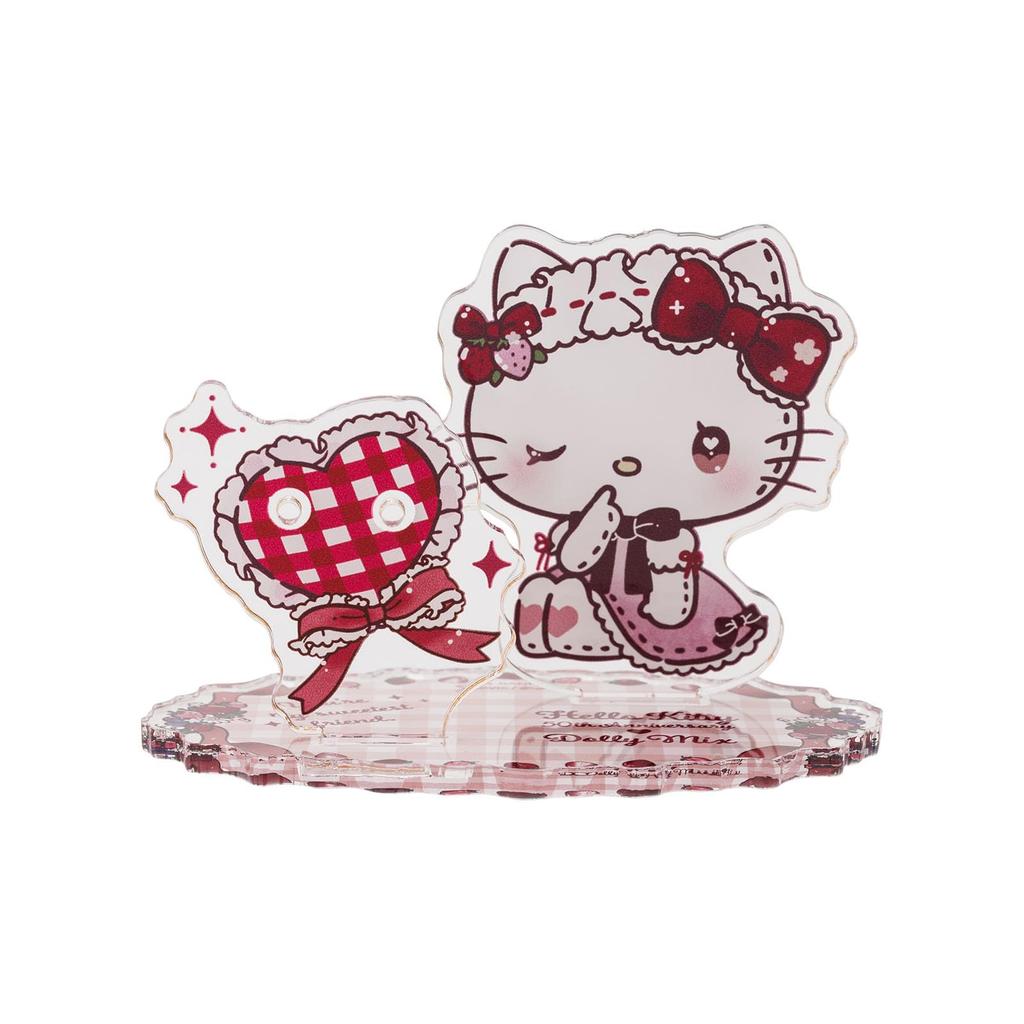 Белый клевер Hello Kitty x Dolly Mix Акриловая подставка для демонстрации акриловых персонажей Sanrio для подставки для колец, ожерелий, серег, (AS-SAKT03)