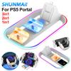 Charging Stand Base for PS5 Portal Console with 2 Charging Ports for PS5 Controller Charging Dock with RGB and Charging Cable
