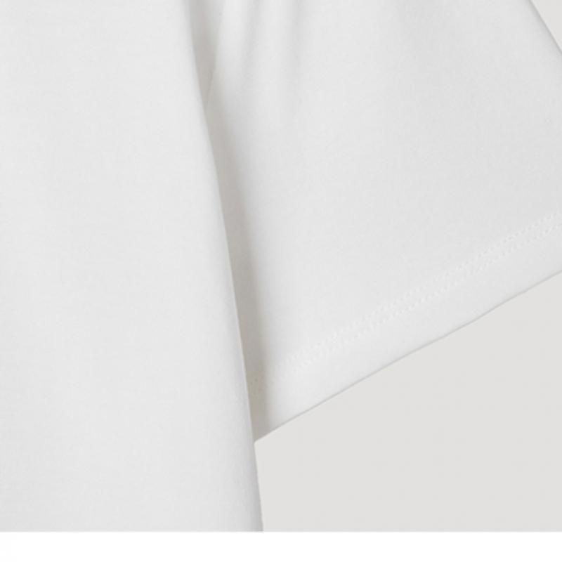 [She S Miss] Футболка с круглым вырезом и короткими рукавами в тон цвета SwjTSp22030