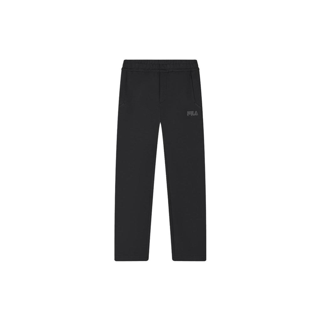 Fila Heritage Series Solid Color Mid-Rise Straight Leg Casual Pants Men Bottoms Black F11M418610A-BK