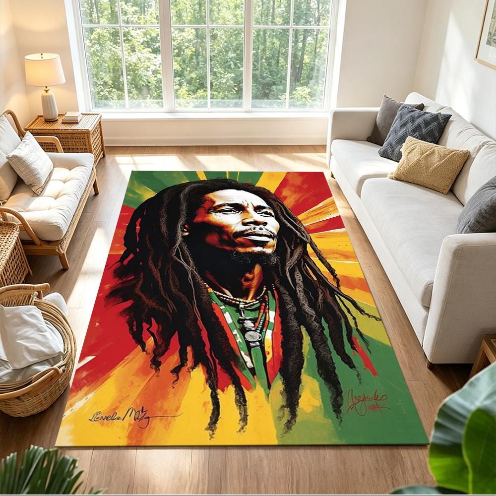 Bob Marley Floor Mat Design for Kitchen Playrooms Foyer Dining Room Antislip Carpet Anime Office Decor Wedding Party Gift