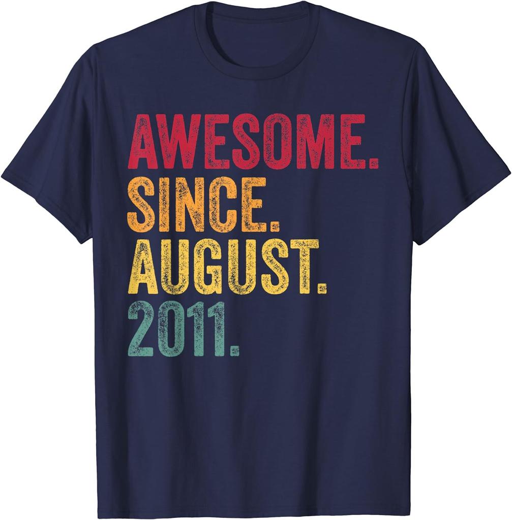 Awesome Since August 2011 Cool Birthday Gift Vintage Unisex T-Shirt