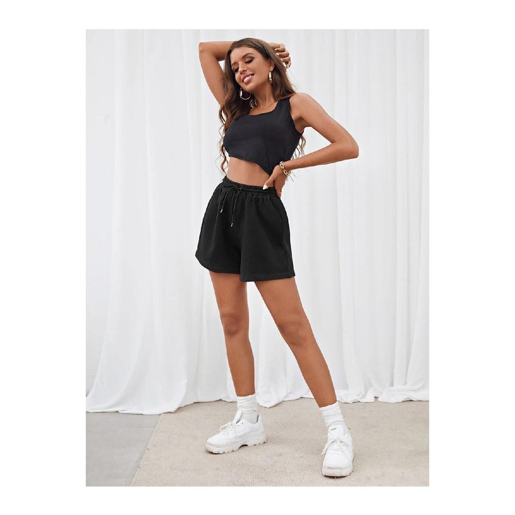 Короткие шорты черные-