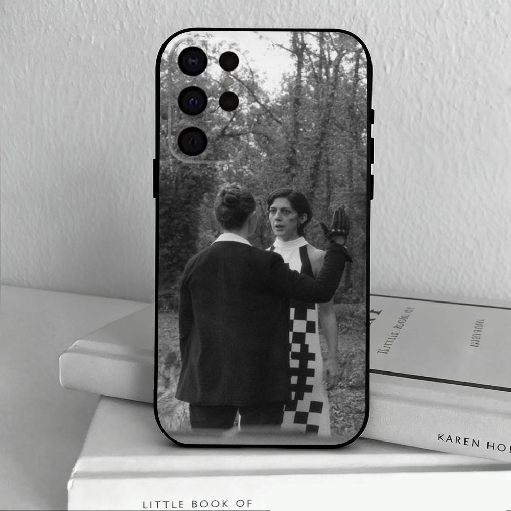 Два человека, обменивающиеся слюной Чехол для телефона Samsung S25,24,23,22,30,21,10,9,Ultra,Plus,Lite,FE,4,5 G Мягкий черный чехол