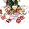 12Pcs Plastic Heart Shape Christmas Ball Bright Christmas Pendants  DIY