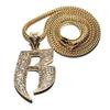 Diamond Hip-Hop Letter Necklace: Cross-Border European & American Fashion with Alloy Design