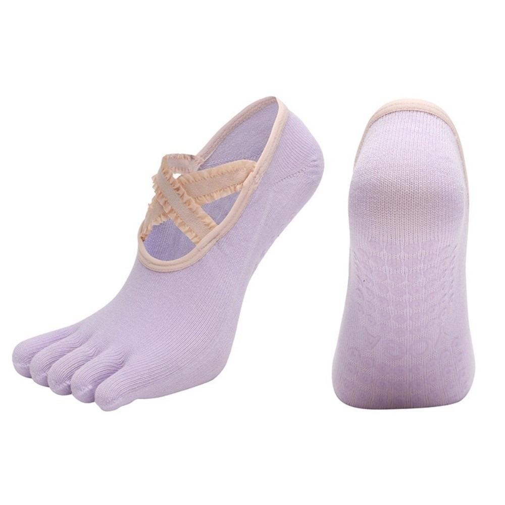 Breathable Pilates Socks Lace Bandage Fitness Socks Fashion Non-Slip Socks Pilates Studio