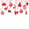 12-Piece Christmas Spiral Pendant Red Bell Bang Bang Gift Box Bow Pendant