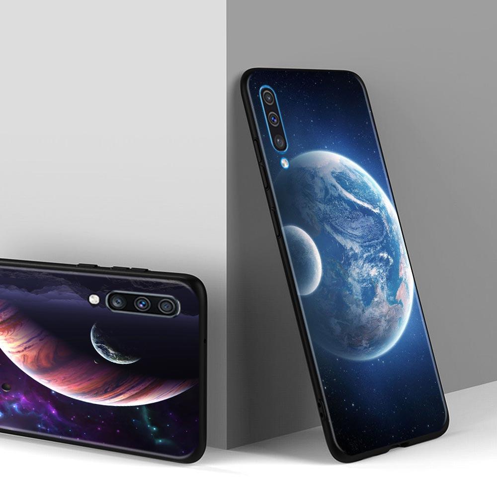 Силиконовый чехол для телефона Samsung Galaxy A50 A70 A10 A20e A30 A40 A20s A10s A10e A80 A90 A60 A30s, чехол в виде ракушки, Земли, Луны, Планеты