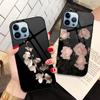 Чехол для телефона с цветочным принтом «Розовая роза» для Iphone 14 13 11 12 Pro Max Mini Xs Xr X 7 8 6s Plus Se 2022, задние чехлы из закаленного стекла