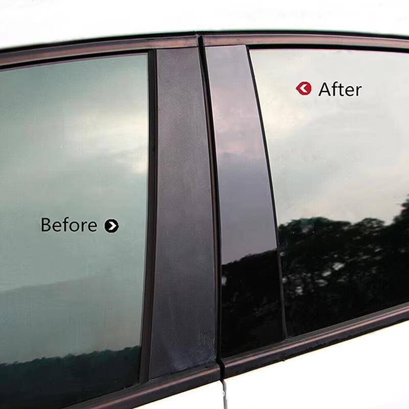 16Pcs Gloss Paino Black Pillar Post Fit For Toyota Corolla 2019 2020 20212022 Door Side Window Decal Cover Sticker Set