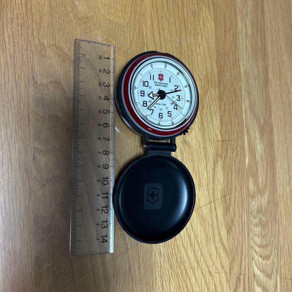 Used [Rare] Travel Alarm Clock Victorinox Dual Time