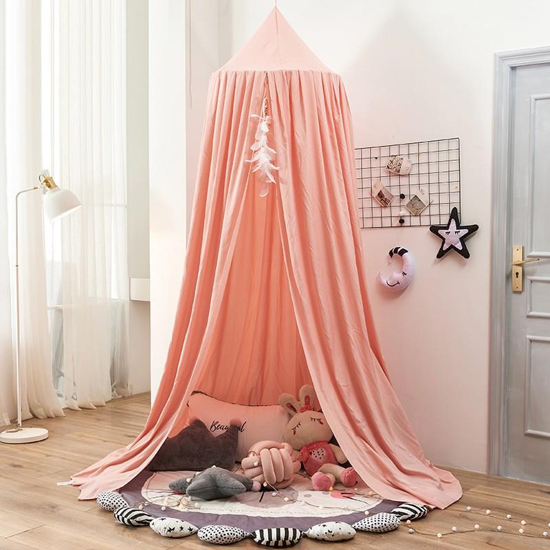 Nordic Style Ceiling Bed Canopy Baby Crib Breathable Mosquito Net Windproof Curtain Nursery Room Decor