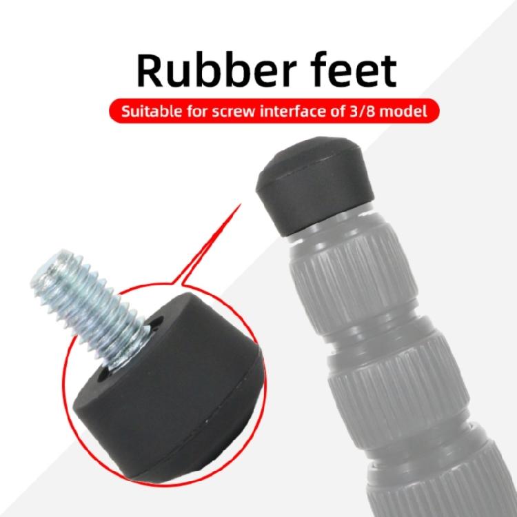 Universal Anti-slip Rubber Foot Pad Feet Spikes for Tripod Monopods 3/8inch Screw Thread Fearure Enhances Stability