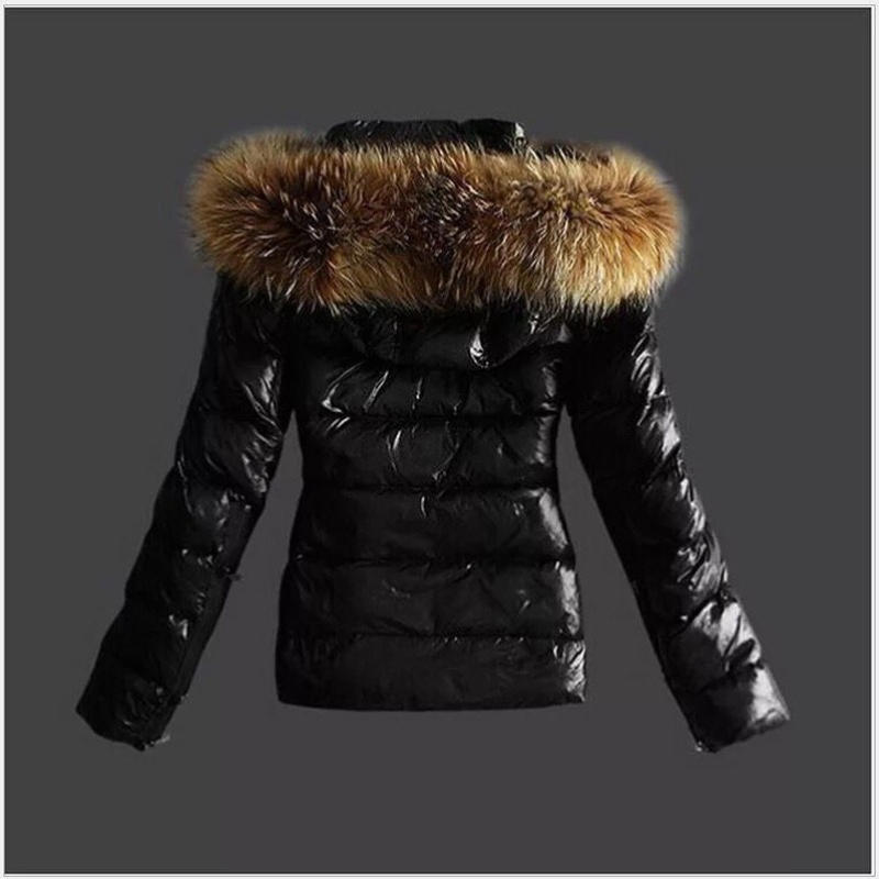 Women Faux PU Leather Winter Jackets Winter Artificial Fur Collar Coat