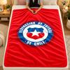Flannel BlanketChilean National Team Warm Soft Throw Blanket for Indoor Sofa Bed Living Room Use