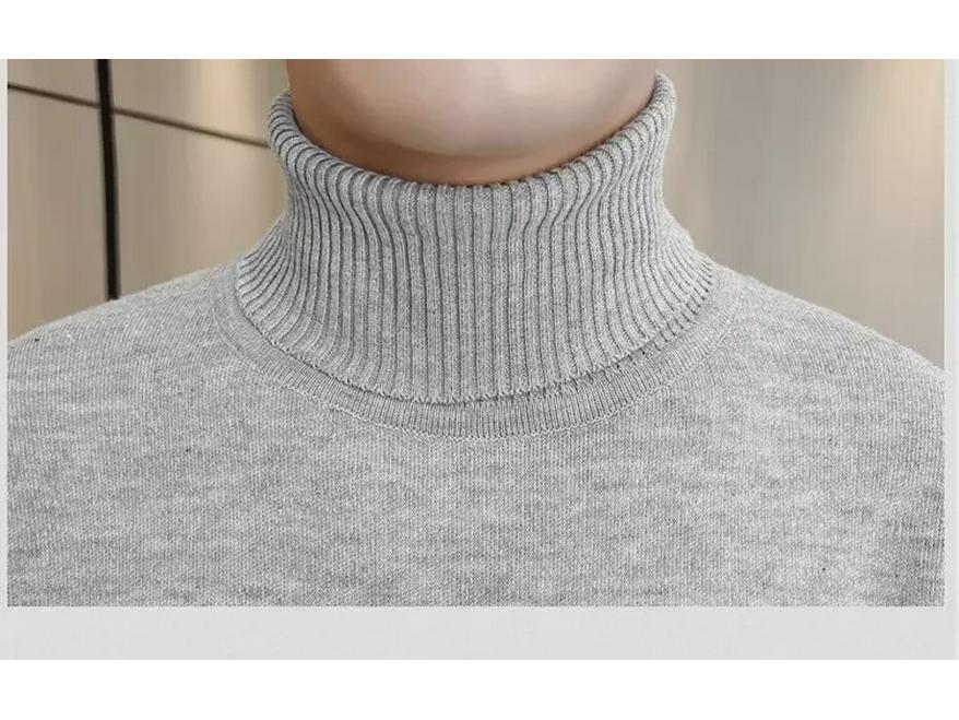 Модный мужской свитер с высоким воротником на осень/зиму 2023 г.