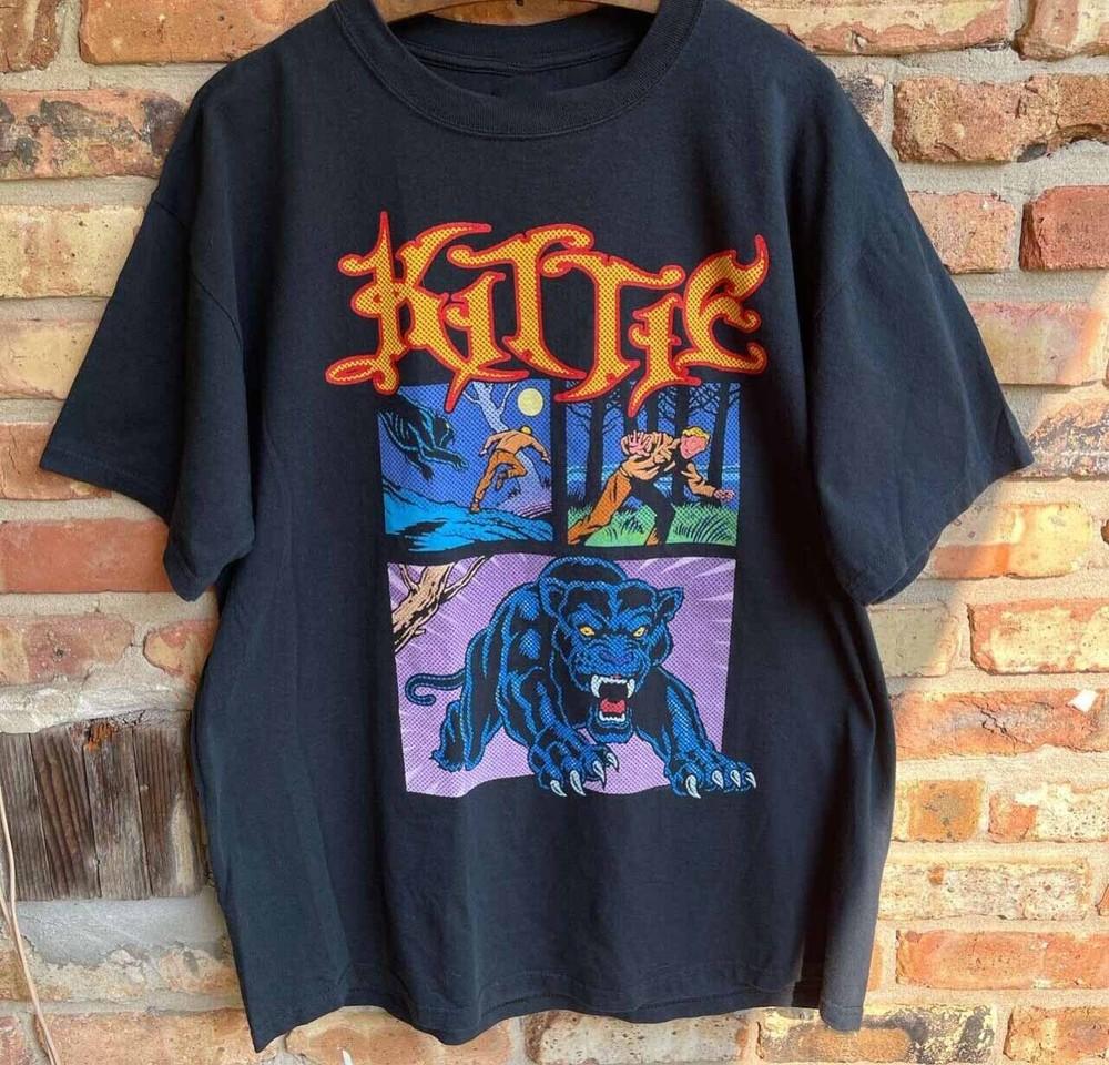 2002 KITTIE BAND RUN LIKE HELL Shirt Short Sleeve Black Unisex Unisex T-Shirt