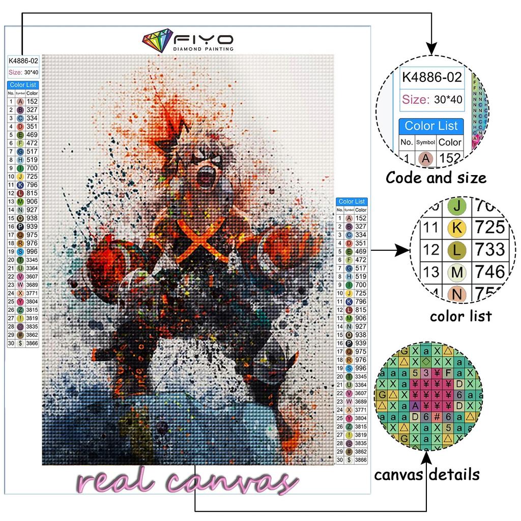 Diamond Painting Anime My Hero Academia Embroidery Cross Stitch Rhinestone Home Decor