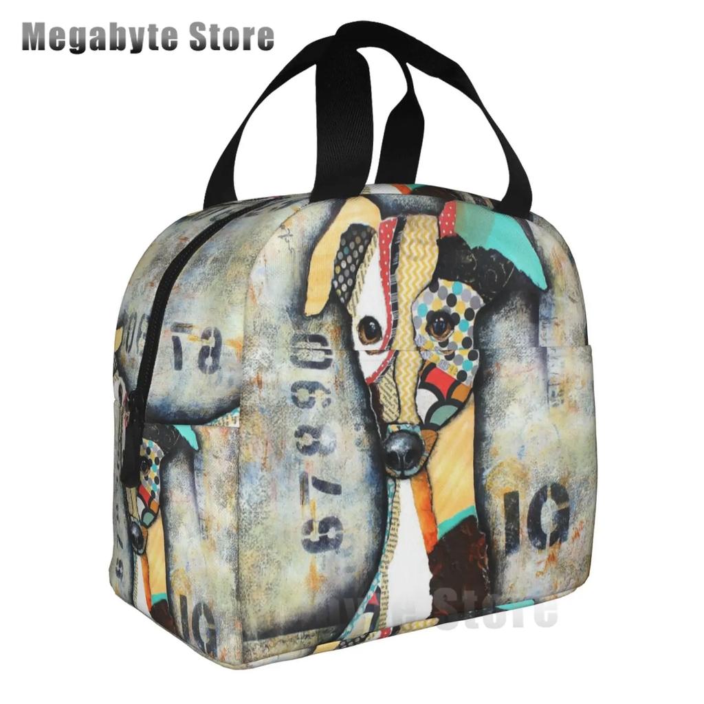 Садовая борзая собака Грейхаунд сумка для обеда холодильник изолированный ланч-бокс для школьников уиппет борзая собака портативные сумки для пикника