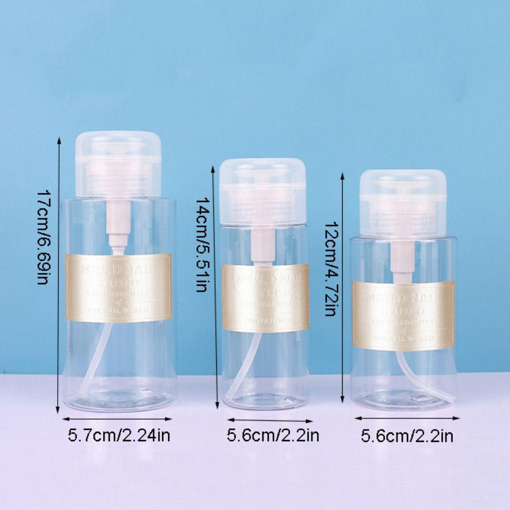 Пустая бутылка с нажимным насосом Пластиковый контейнер для снятия лака с ногтей Бутылка для снятия макияжа Дорожная бутылка