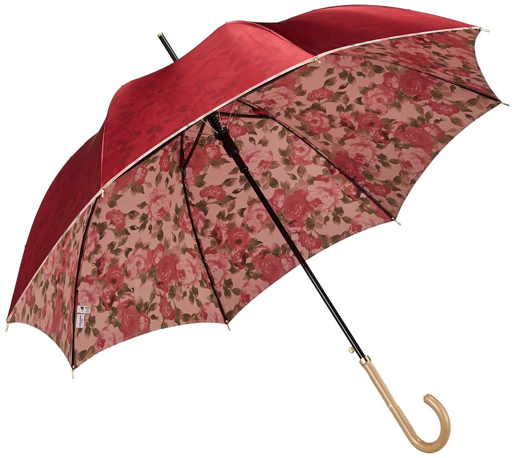 Длинный зонт Mila schon зонт с трансферной печатью Длинный зонт Ветрозащитный зонт Зонт для прыжков Винный ободок 60 см [Moonbat] Женский Двусторонний Женский