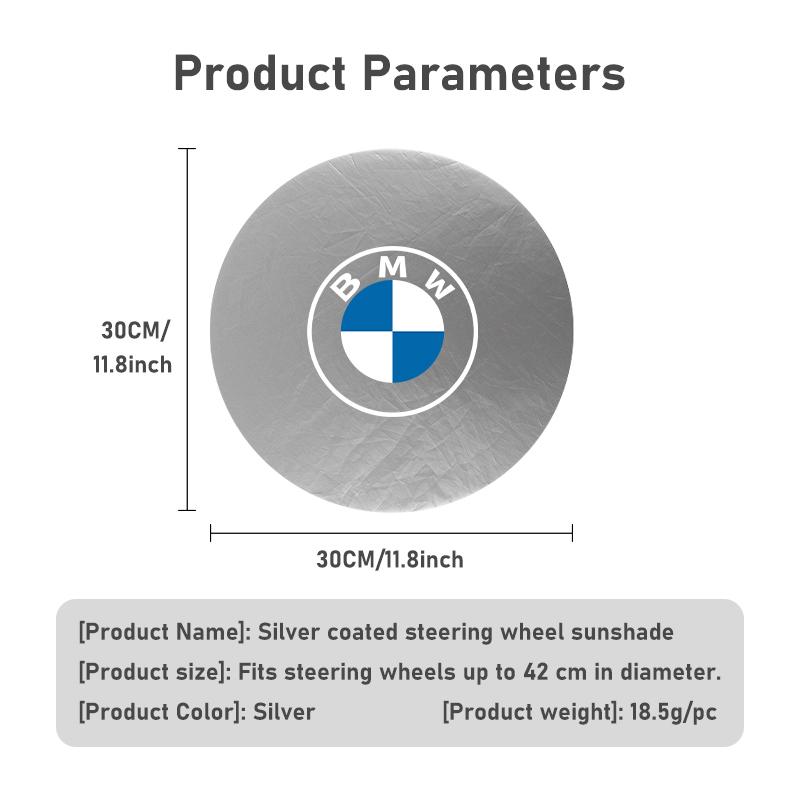 Portable Car Steering Wheel Sun Sunshade Anti-UV Protector Cover For BMW M Performance Alpina M3 M5 M6 X1 X3 X4 X5 G20 HS5