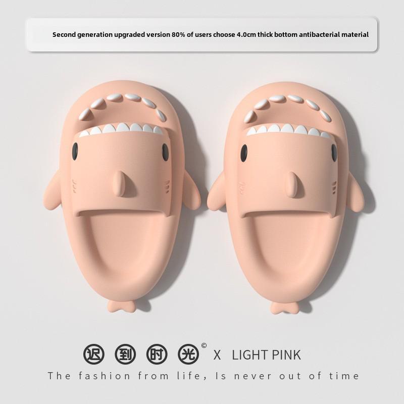 Thick-Soled Shark EVA Slippers for Kids and Parents - Non-Slip, Soft, Indoor Summer Sandals