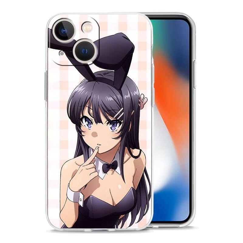 Rascal Does Not Dream of Bunny Girl для iPhone 14 13 11 12 Pro Max X XR XS Чехол для телефона для iPhone 14 7 8 Plus SE Прозрачный мягкий чехол