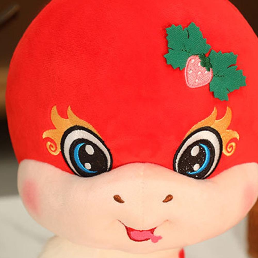 Stuffed Little Snake Plush Toy Strawberry Cartoon Plush Animal Doll Snake Plush Doll  Car Decor
