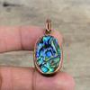 Abalone Shell Pendant Electroformed Copper Pendant Gemstone Pendant Electroformed Jewelry Handmade Pendant Anniversary Gifts Copper Jewelry