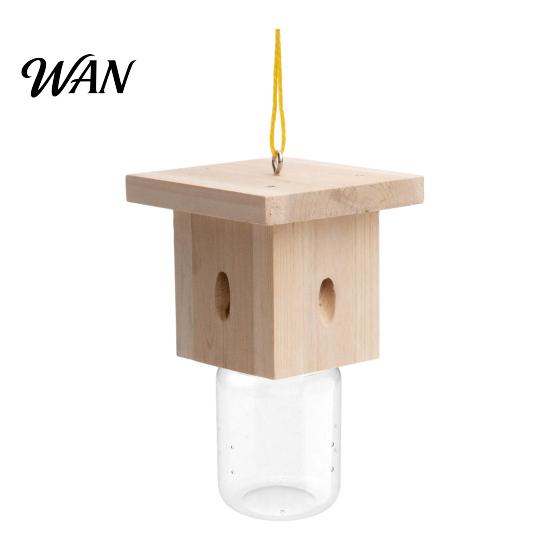 Control for Home Carpenter Bee Trap Nest, Outside Hanging Catcher, Wood And Glass Jar Design, Effective Removal Yard Garden Catcher