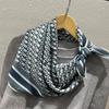 Retro red gray Pesley! Silk wool scarf women's winter warmth silk square scarf shawl scarf dual-purpose