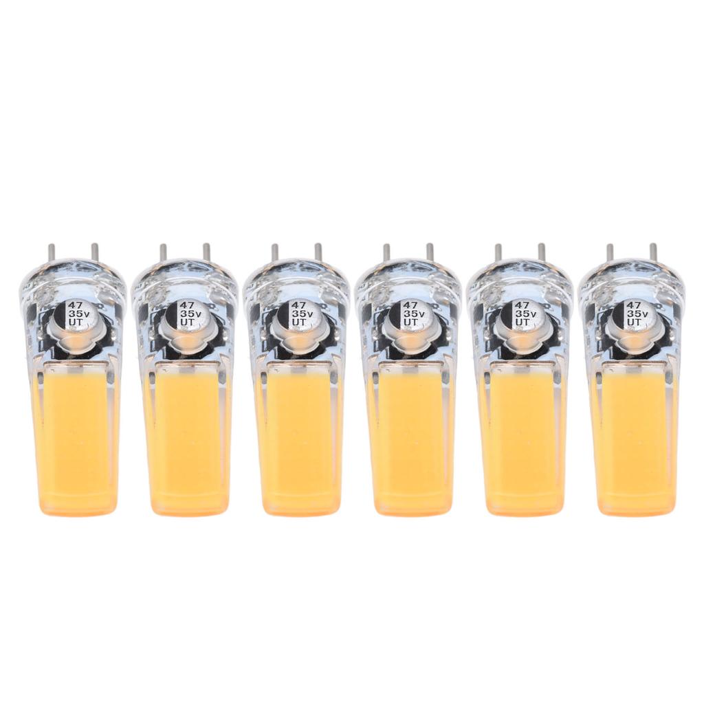 6PCS GY6.35 Bulb 5W COB Light Bulb 500lm Silicone Ceiling Lamp Bulb for Living Room