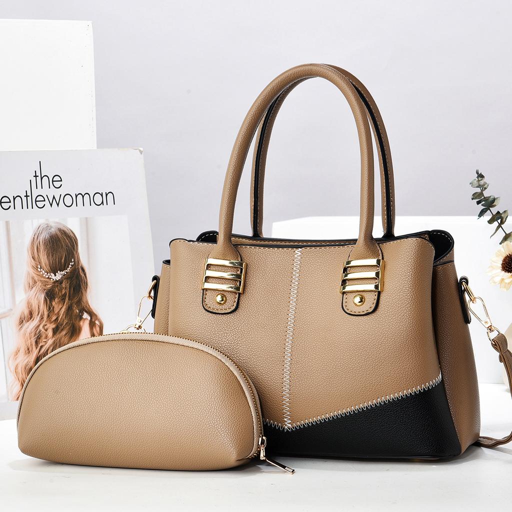 Сумка-мать и ребенок, контрастная цветовая вставка, женская сумка, дамская сумочка, большая вместительная сумка-мессенджер